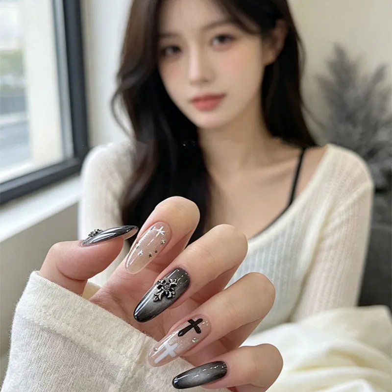 Metal Cross Nail Charms